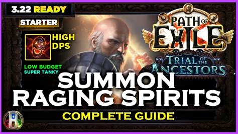 summon raging spirits build poe.